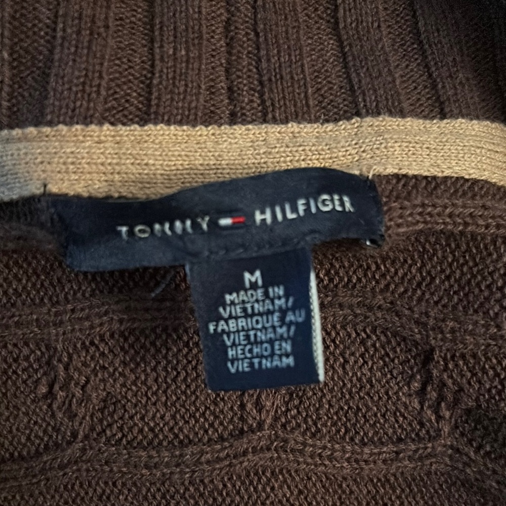 Tommy Hilfiger Brown Cardigan Sweater - Picture 2 of 2